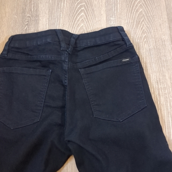 NWOT Volcom Liberator Leggings Ankle Fit Women's Size 3 Denim Dark 25x28 - Picture 4 of 9